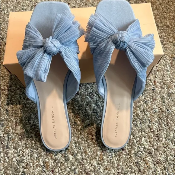 Loeffler Randall Blue Bow Mules