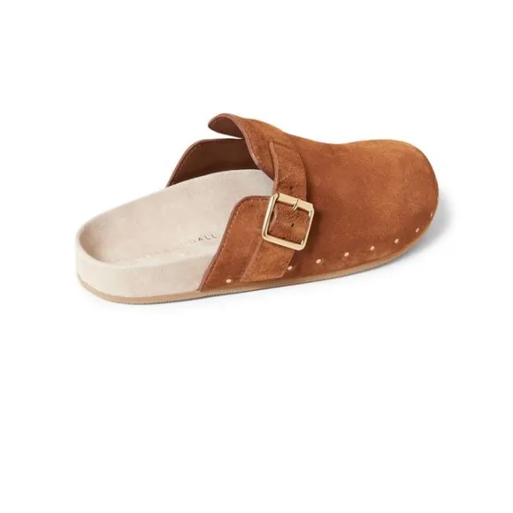 Loeffler Randall Brown Studded Suede Clogs 6.5