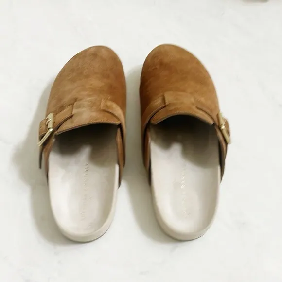 Loeffler Randall Brown Studded Suede Clogs 6.5