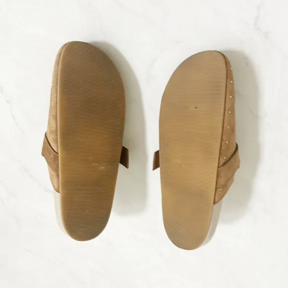 Loeffler Randall Brown Studded Suede Clogs 6.5