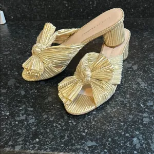 Loeffler Randall Emilia Gold Mules