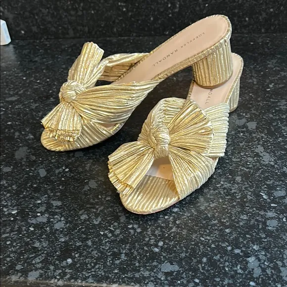 Loeffler Randall Emilia Gold Mules