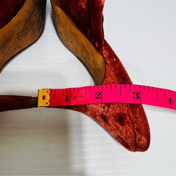 Loeffler Randall Luisa Tea Rose Velvet Tie Knot Mules Size 7 1/2