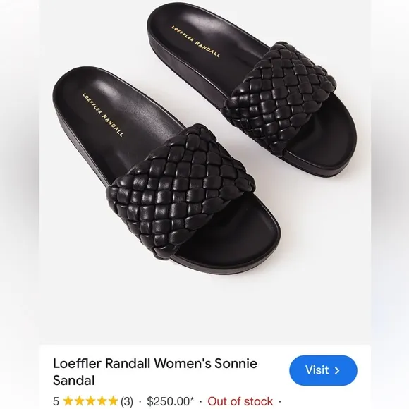 Loeffler Randall Women's SonnieSandal black size 7 gently used