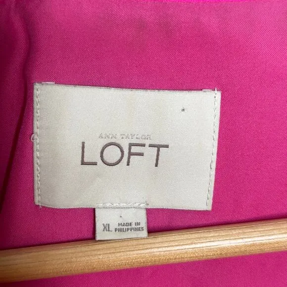 LOFT Modern Relaxed Fit Blazer Hot Pink {XX52}