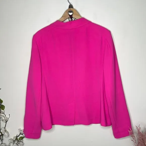 LOFT Modern Relaxed Fit Blazer Hot Pink {XX52}