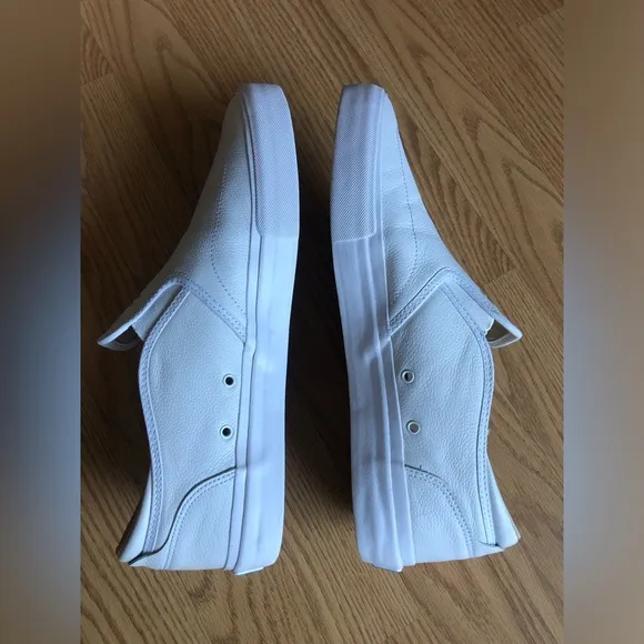 Lone Flag   Univ   State “Everyday”  White Leather Slip On Shoes Size 9