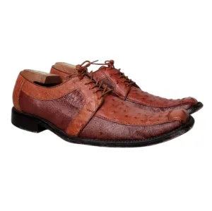 Los Altos Boots Lizard Ostrich Leather Office Business Oxford Dress Shoes Sz 11