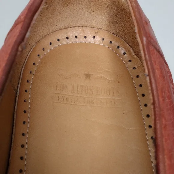 Los Altos Boots Lizard Ostrich Leather Office Business Oxford Dress Shoes Sz 11