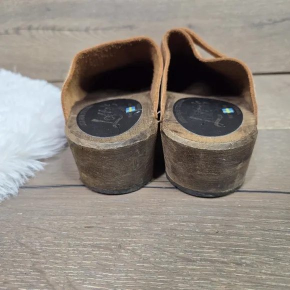 Lotta From Stockholm Tan Leather Clogs
