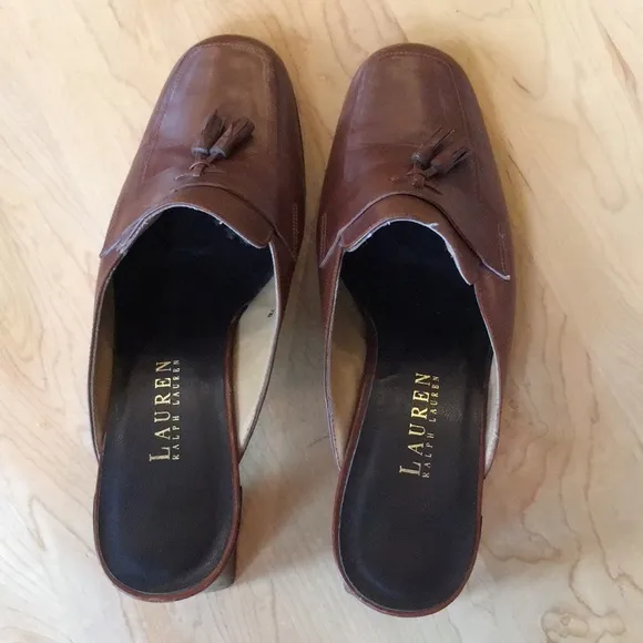 LRL Lauren Ralph Lauren | Leather Loafer Mules
