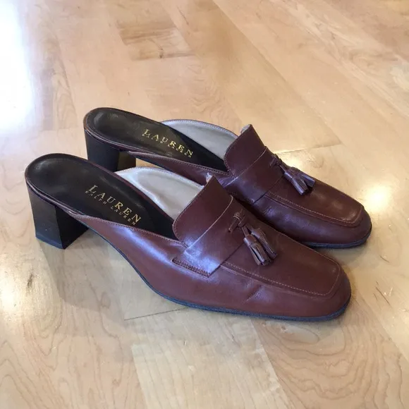LRL Lauren Ralph Lauren | Leather Loafer Mules