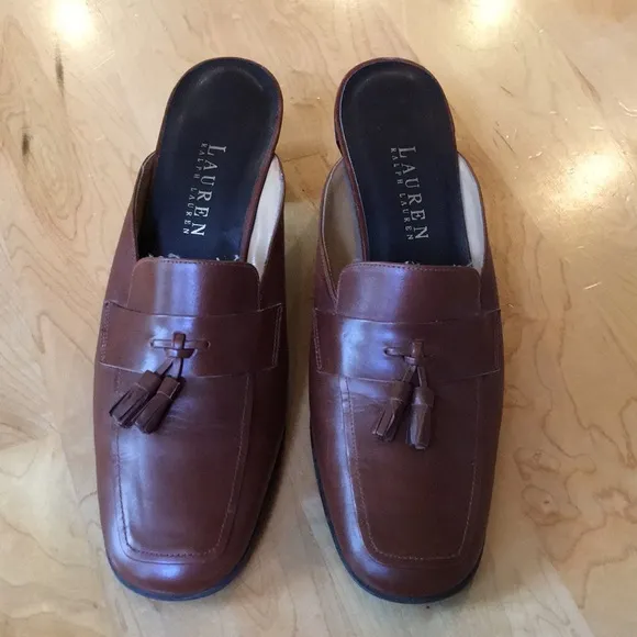 LRL Lauren Ralph Lauren | Leather Loafer Mules