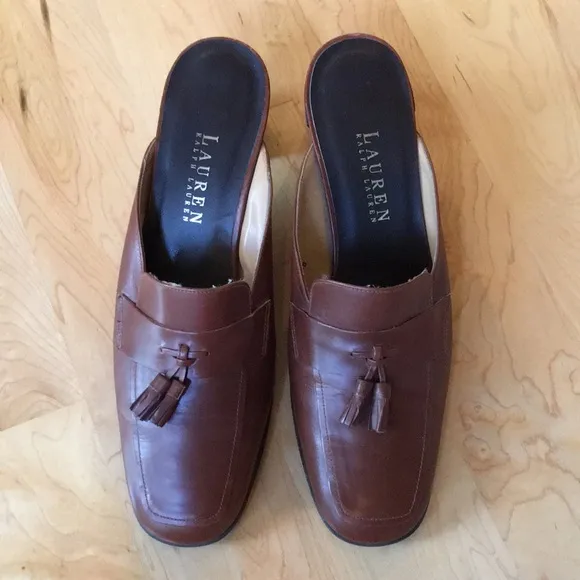 LRL Lauren Ralph Lauren | Leather Loafer Mules