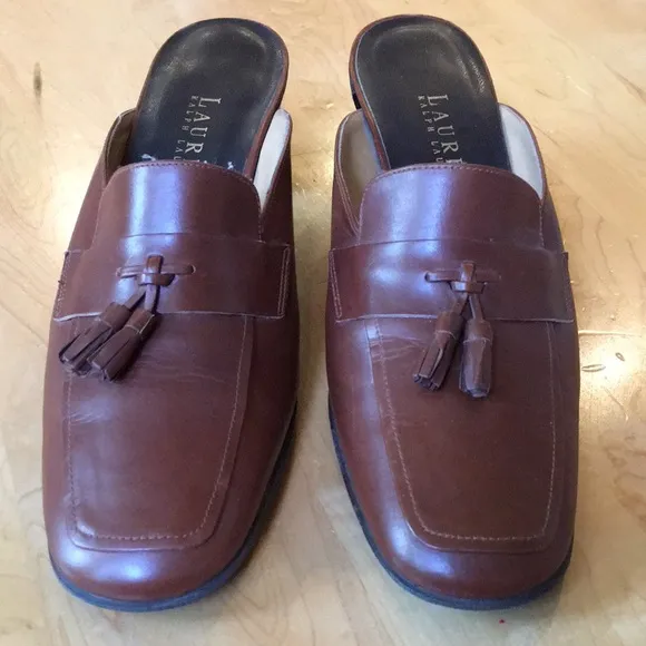 LRL Lauren Ralph Lauren | Leather Loafer Mules