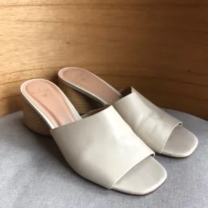 LULUS Leather Block Heeled Square Toe Mules
