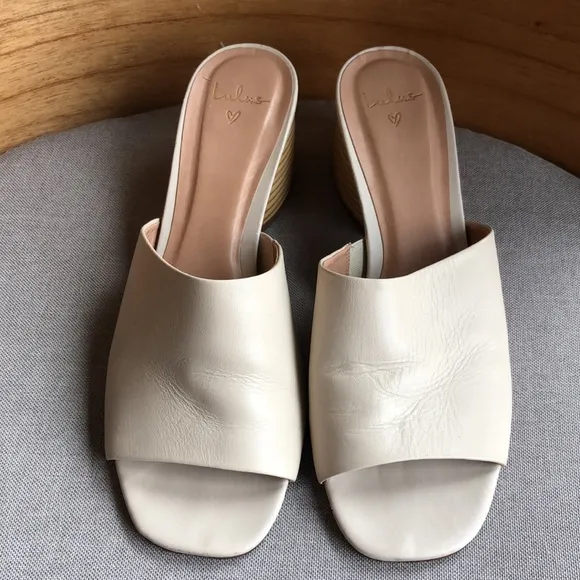 LULUS Leather Block Heeled Square Toe Mules