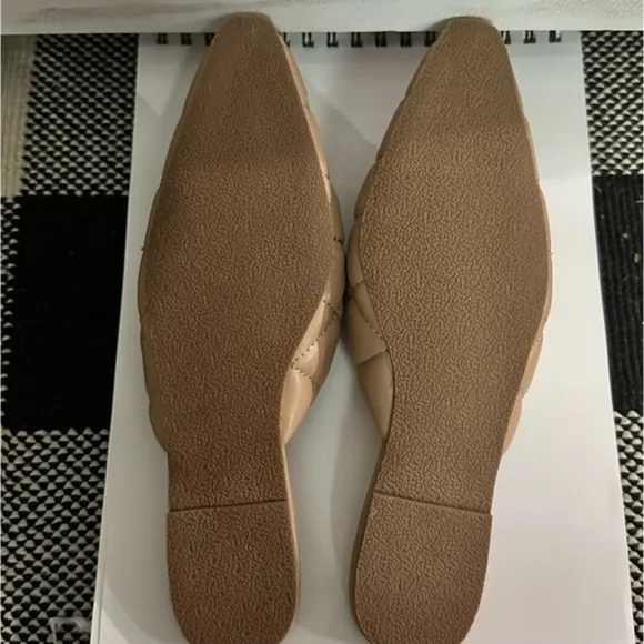 Lulu’s Vallyy Light Nude Quilted Mules size 8 NWOT