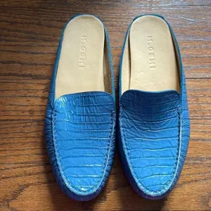 M. Gemi Bright Blue Slip On Driving Mules