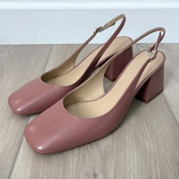 M. Gemi The Diletta Slingback Heels Size 38.5 8 Classic Dainty Feminine Modern