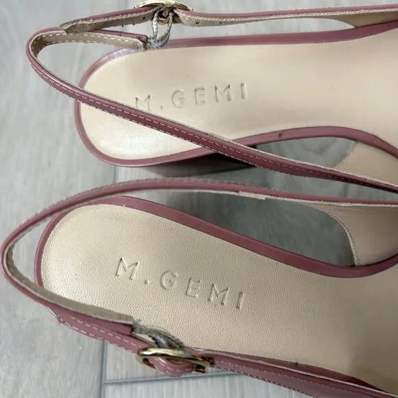 M. Gemi The Diletta Slingback Heels Size 38.5 8 Classic Dainty Feminine Modern