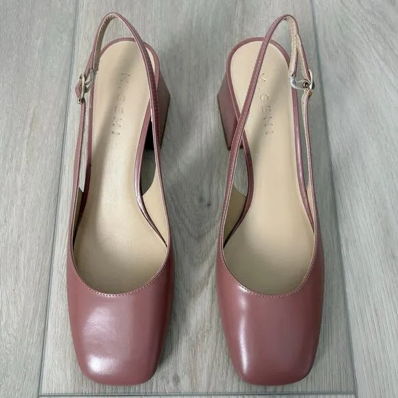 M. Gemi The Diletta Slingback Heels Size 38.5 8 Classic Dainty Feminine Modern