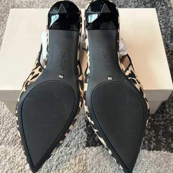 Macy’s On 34th Baeley Slingback heels, leopard, size 8 NIB!