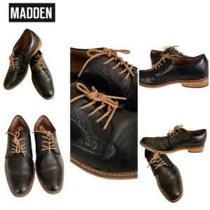 MADDEN M-ALK PERFORATED BLACK OXFORDS