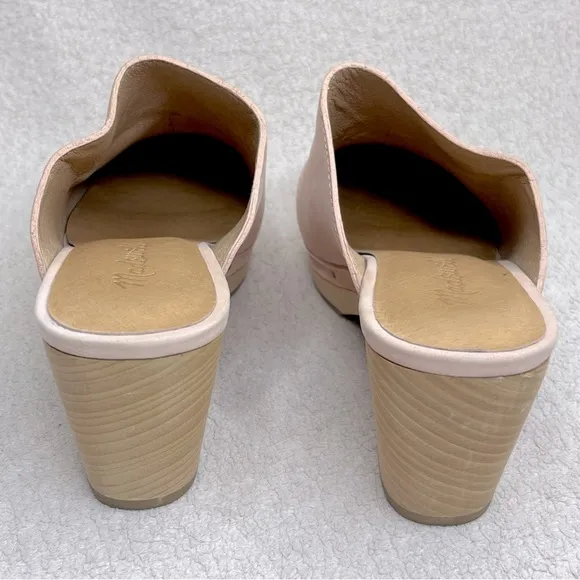 Madewell Ayanna Nubuck Suede Wooden Clogs Heels-Soft Pink-Womens 5-Boho-Festival