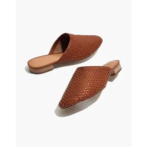 Madewell Cassidy woven leather mules in Congnac brown Size 7.5