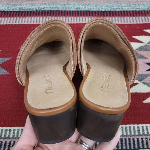 Madewell Cecily Clog in Oiled Leather Clogs Mules Sz 5.5 English Saddle NG681