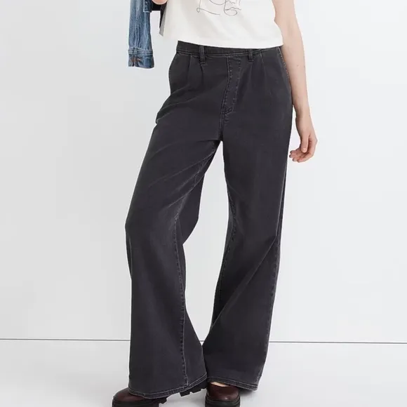 Madewell super wide jeans Bessemer black wash