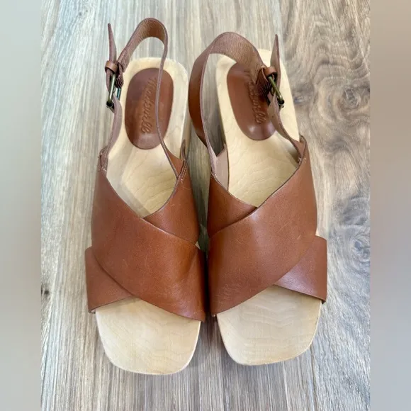 Madewell The Farrah Slingback Clog in Vachetta Leather - Size 8
