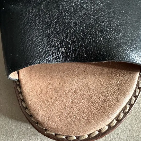 Madewell, the finch, leather mule in black size 9