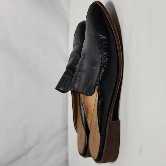 MADEWELL The Frances Leather Slip On Flat Loafer Mules‎ Size 8.5