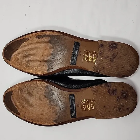 MADEWELL The Frances Leather Slip On Flat Loafer Mules‎ Size 8.5