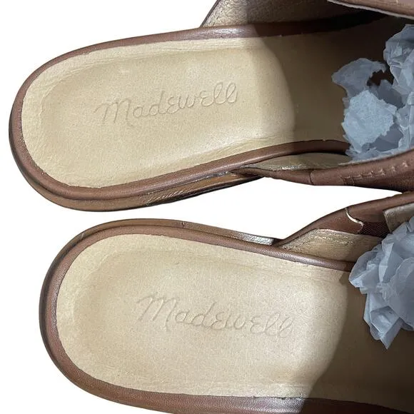 MADEWELL THE  JANEEN PLATFORM MULE BROWN SIZE 8