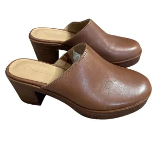 MADEWELL THE  JANEEN PLATFORM MULE BROWN SIZE 8