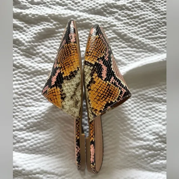 Madewell The Minimalist Cory Mule in Snake Embossed Leather
