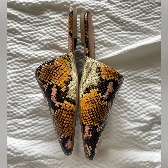 Madewell The Minimalist Cory Mule in Snake Embossed Leather