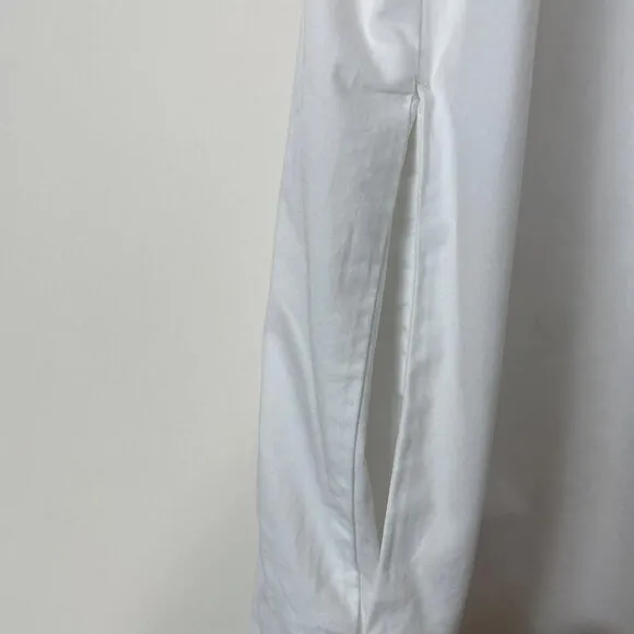 Madewell V-Neck Mini Shirtdress Cotton Poplin Eyelet White Size XS