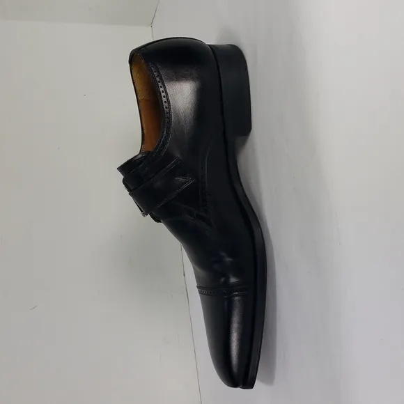 MAGNANNI 12723 BLACK  LEATHER MONK STRAP OXFORD DRESS SHOES MEN'S US 10 M EUR 43
