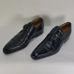 MAGNANNI 12723 BLACK  LEATHER MONK STRAP OXFORD DRESS SHOES MEN'S US 10 M EUR 43