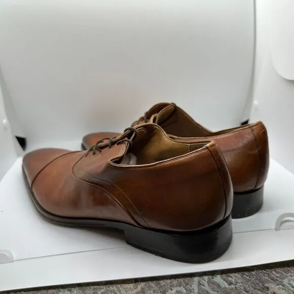 Magnanni‎ Brown Leather Cap Toe Oxford Dress Shoes Formal Business 11.5M