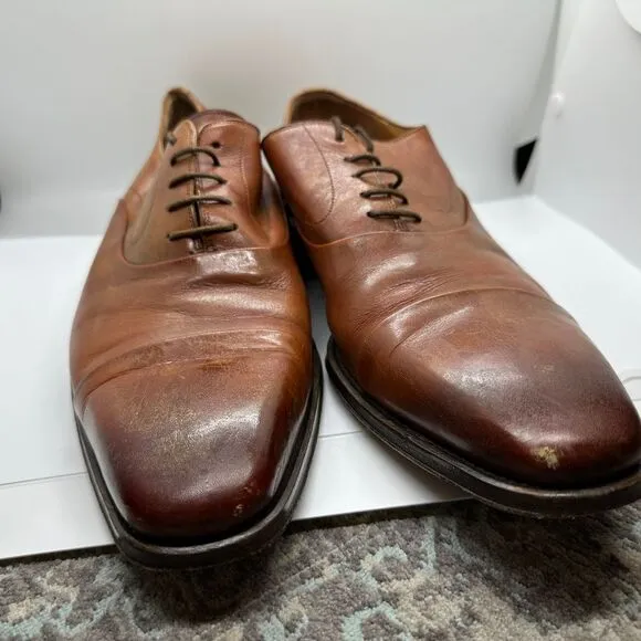 Magnanni‎ Brown Leather Cap Toe Oxford Dress Shoes Formal Business 11.5M