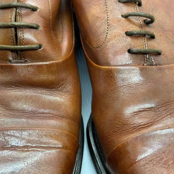 Magnanni‎ Brown Leather Cap Toe Oxford Dress Shoes Formal Business 11.5M