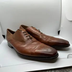 Magnanni‎ Brown Leather Cap Toe Oxford Dress Shoes Formal Business 11.5M