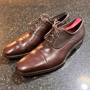Magnanni Frederico Cap Toe Oxfords. Dark Brown. Size 9D.