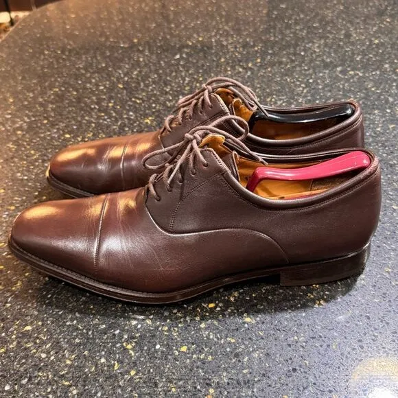 Magnanni Frederico Cap Toe Oxfords. Dark Brown. Size 9D.