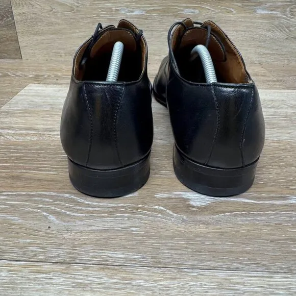 Magnanni Toledo Black Leather Cap Toe Oxford Dress Shoe Men's Size EU 44.5